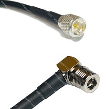 RFC195 MINI UHF MALE to QMA MALE ANGLE Coax RF Cable USA-Ship Lot