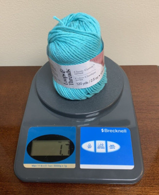 New Partial Ball - Loops & Threads Everyday Cotton Yarn - Aqua 27020