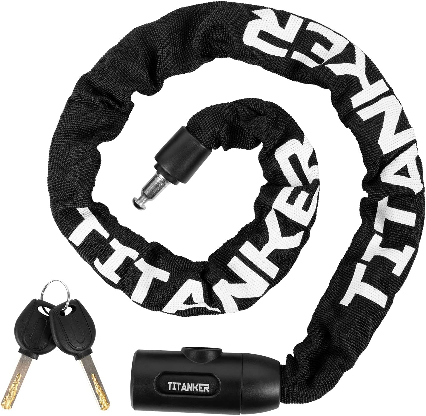 Titanker Bike Chain Lock, Heavy Duty Bicycle Lock, High Security Cycling Locks w