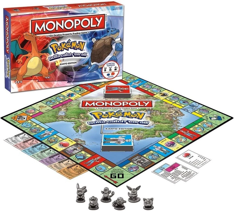 Pokemon Monopoly Kanto Edition Board Game - Image 3 of 4