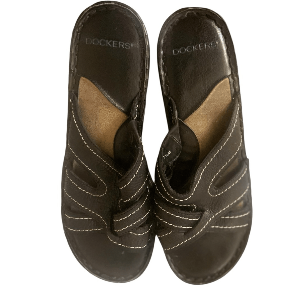 APL Sandali donna Dockers in pelle marrone taglia 7 5 nuovi senza scatola casual