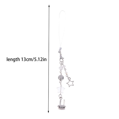Y2K Cute Metal Rabbit Phone Lanyard Bunny Beaded Phone Chain - Zdjęcie 2 z 12