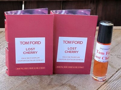 2X Lost Cherry Tom Ford Eau de Parfum 2 ml CARDED Sample Spray *Lot Of Two* 