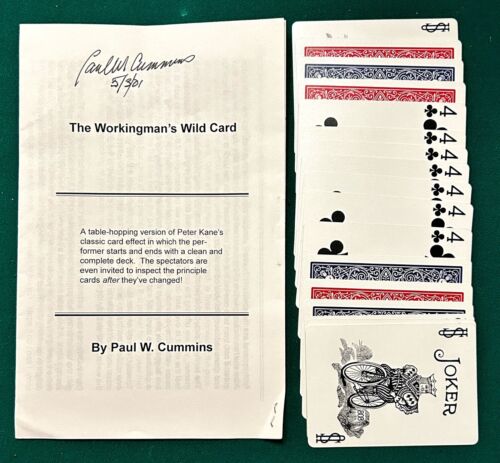 Comodín y billetera doble autografiada de Paul Cummins Workingman’s - Imagen 2 de 2