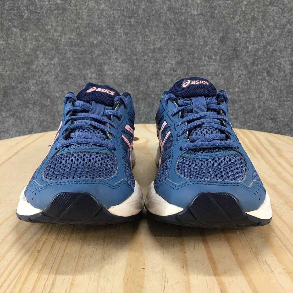 Asics Zapatos Mujer 6 Gel Contend 4 Tenis para Correr Azul Malla Parte Superior Baja T765N Foto 4 de 4