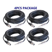 4Pcs 50ft XLR Male Cables Quarter Stereo to 3-Pin Female Cable Microphone Cables