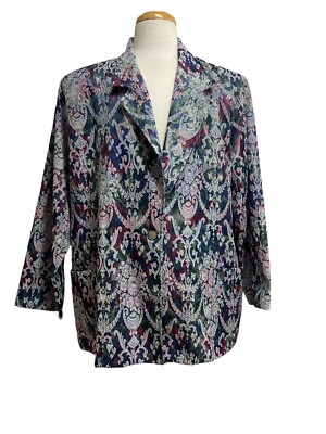 Lori by AM CASUALS One Button Pockets Blazer Jacket Shoulder Pads NWT Size 20