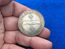 1938 GERMAN ANSCHLUSS ANNEXATION OF AUSTRIA WWII COMMEMORATIVE COIN