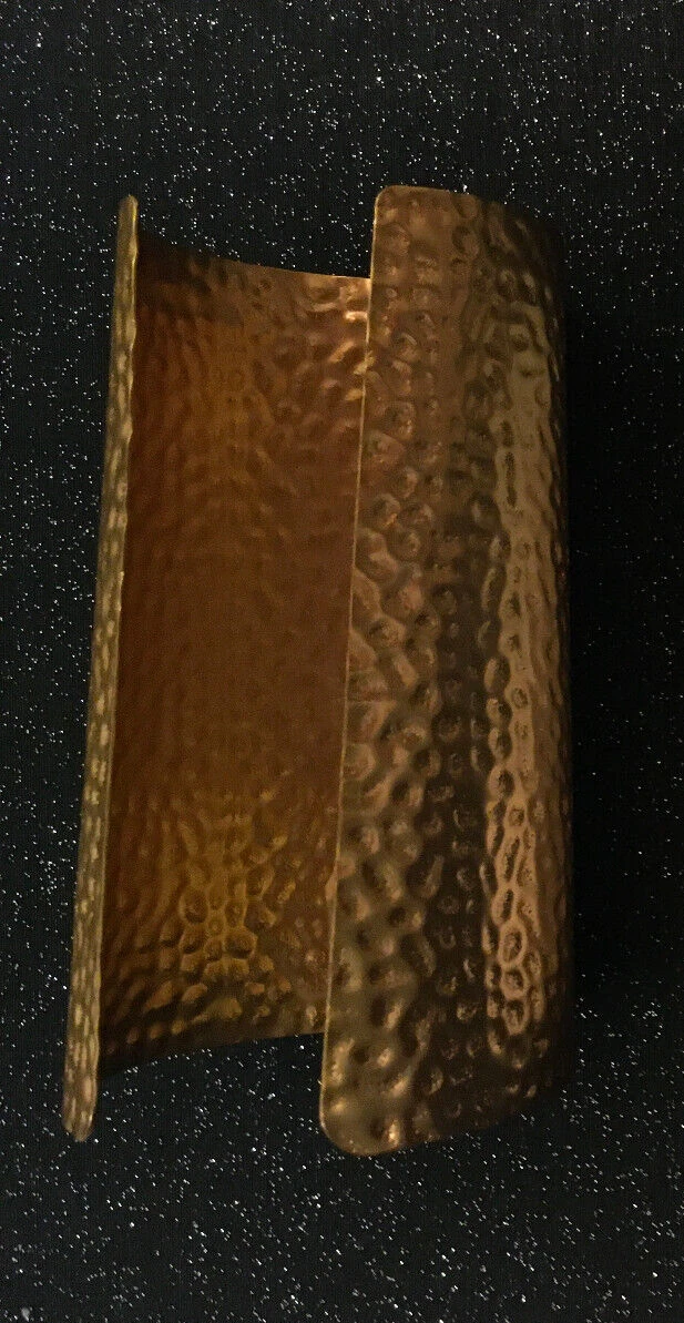 New Zara Wide Rigid Textured Metal Gold Cuff Bracelet | eBay