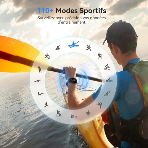 Montre Connectée AR-01 Homme Femme avec Appel,1.32" AMOLED Smartwatch - Photo 7/7