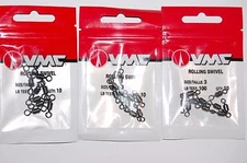 3 packs vmc rolling swivel  size 3  100lb test 10 pr pack rs#3 saltwater fresh 2