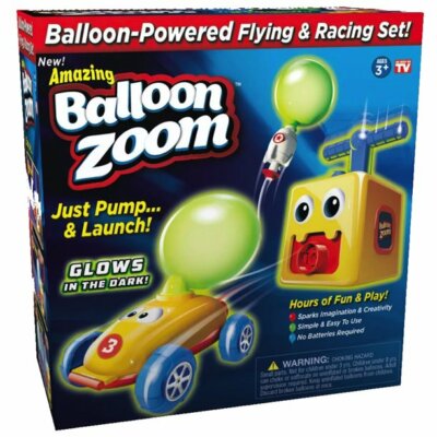 NEW Balloon Zoom Balloon-Powered Flying & Racing Set As Seen on TV 