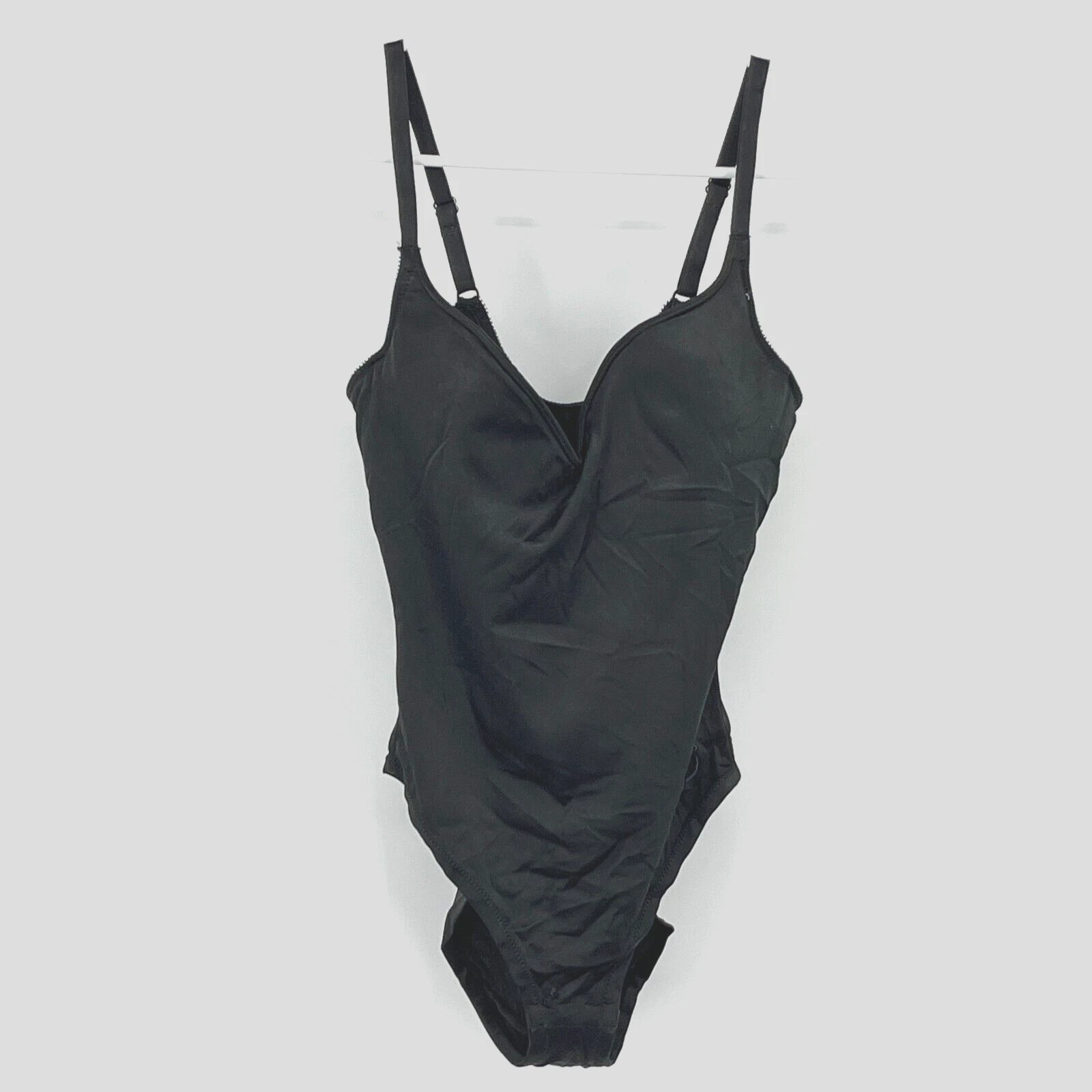 Body Vintage Cristian Dior Intimates Coppe Cablato Nero Satinato 34C RARO