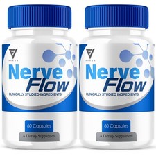  2 Pack Nerve Flow Nerve Support Supplement, NerveFlow Advanced 120 Capsules 