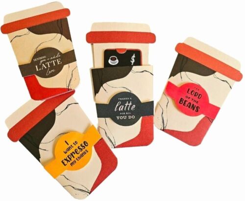 8 Pack Coffee Gift Card Holders,  Thank you Sleeve , Gift Envelope - 第 1/9 張圖片