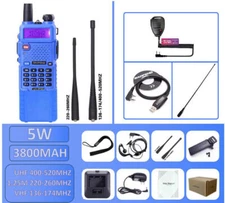 BAOFENG UV-5RIII 5W 136-174&400-470 TRI-BAND FM HAM TWO-WAY RADIOS WALKIE TALKIE