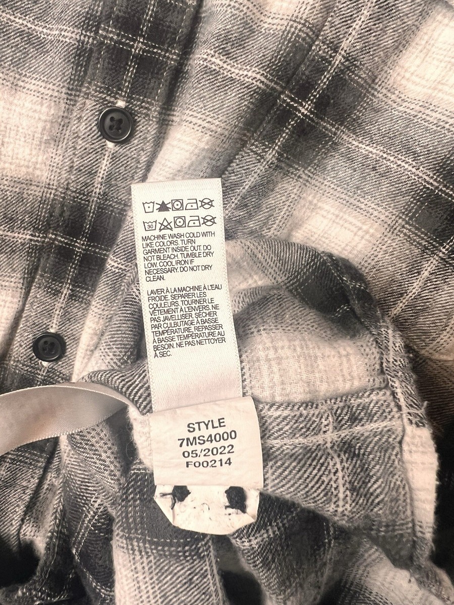 Lucky Brand Flannel Shirt XL Black Plaid 7MS4000 Humboldt Lucky Brand Flannel Shirt XL Black Plaid 7MS4000 Humboldt