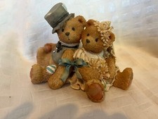 Cherished Teddies Robbie  Rachael Love Bears All Things Bride Groom Figure 4"