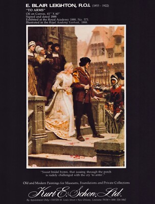 E. BLAIR LEIGHTON Art Gallery Exhibit ~ To Arms ~ VINTAGE PRINT AD ~ 1981