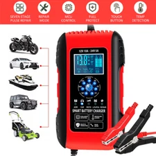 Upgraded 10A Battery Charger – 12V/24V Lifepo4 Lead Acid Charger for Auto Marine