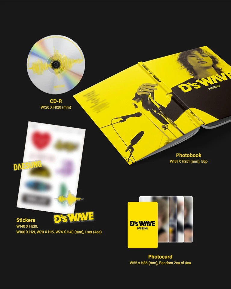 K-POP DAESUNG BIGBANG 1st Mini Album D’s WAVE CD+20p Booklet+P.Card+Photo Frame Foto 3 de 4