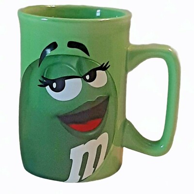 M&M Green Lady Mug Mars Licensed 3D Coffee Cup Mug Collectible Lips