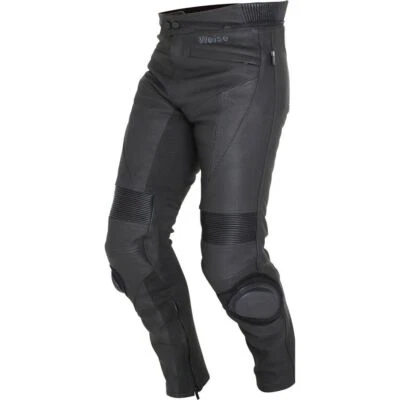 Weise Corsa RS Motorcycle Motorbike Leather Trousers Black