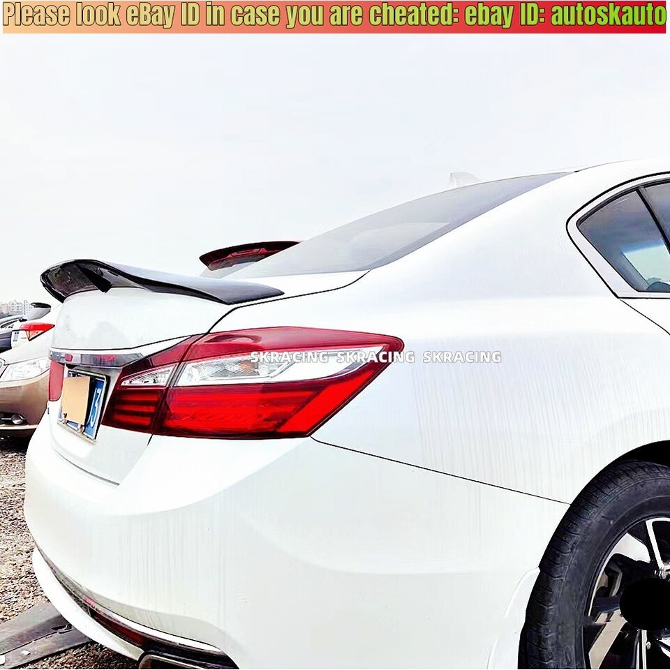 Black Rear Trunk Spoiler Wing For 2008-2012 Honda Accord 4-Door Sedan