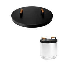 Firepit Snuffer Lid for Solo Stove Ranger with 2 Handles,  2.0 & 1.0
