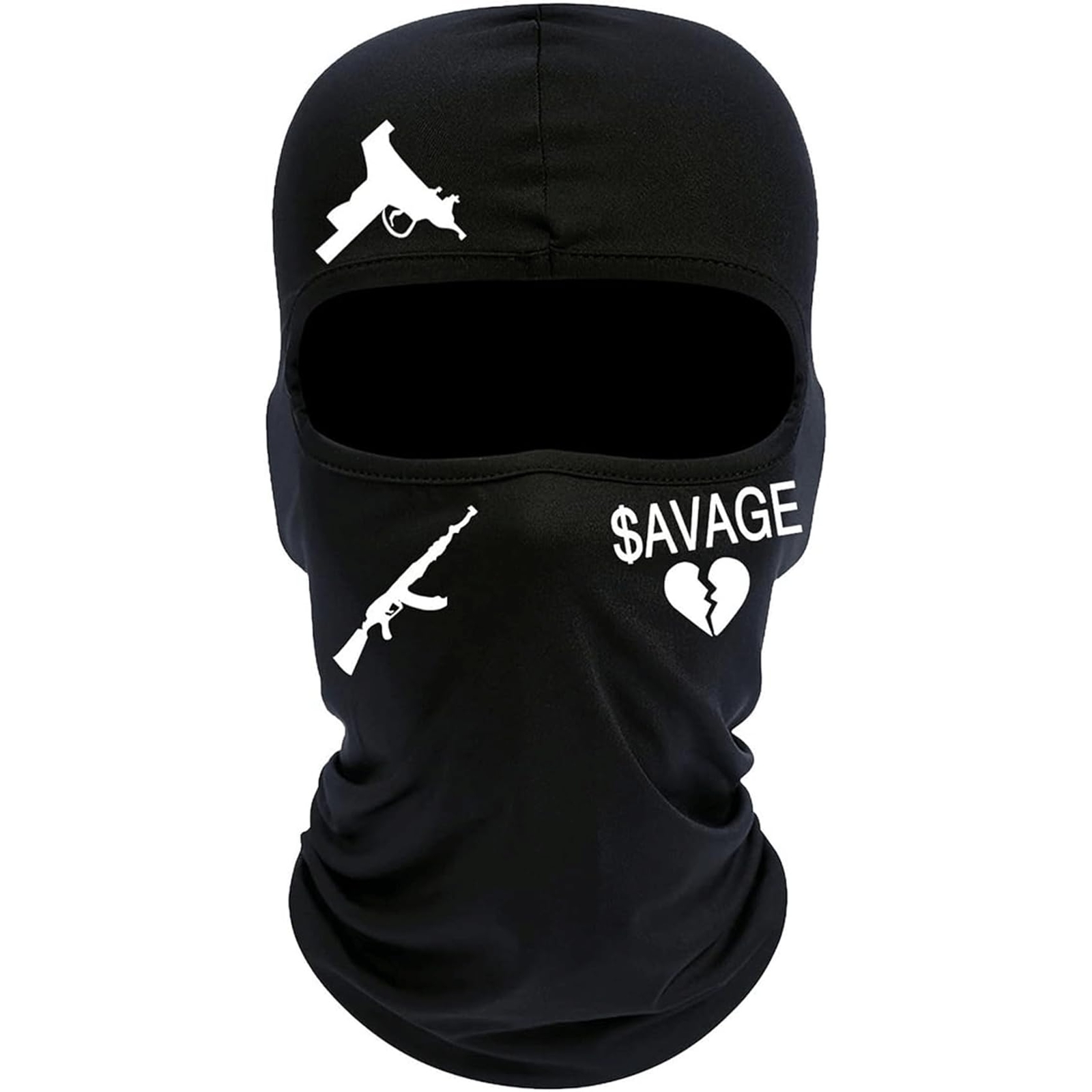 Balaclava Ski Mask Full Face Sun Protection Printing Outdoor Sports Neck Warm...