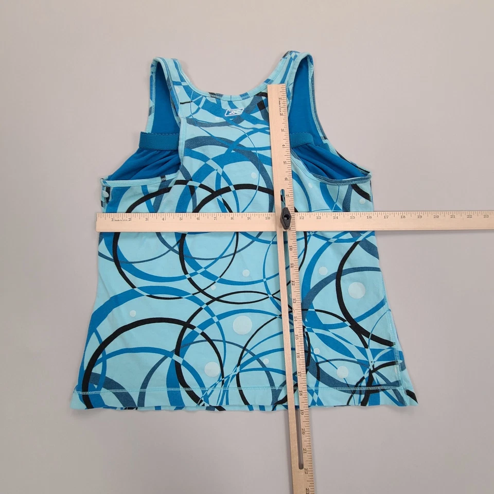 Camisa Reebok Niñas Mediana Azul Camiseta sin Mangas Correr Informal Cómoda Jóvenes Niños Foto 3 de 4