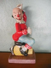 Vintage Toscany Circus Clown Figurine riding a Unicycle Japan 8" Tall VGC 