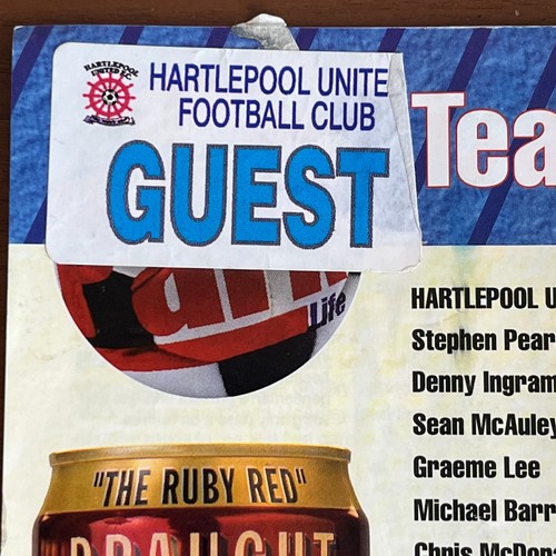Hartlepool United v Darlington 1996/97 Guest Programme - Picture 4 of 4