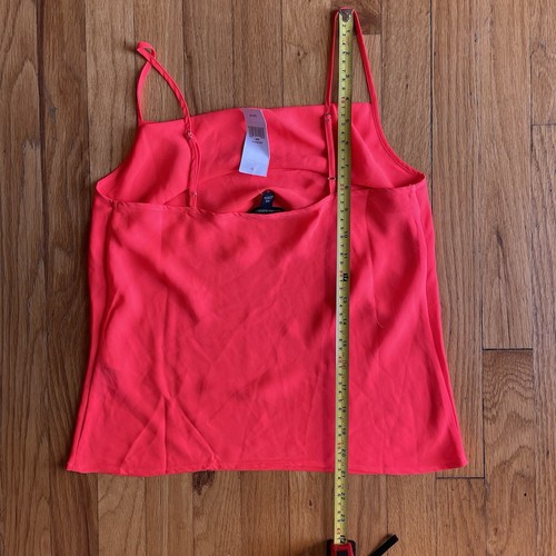 Canotta nuova con etichette Banana Republic collo cappuccio drappeggio davanti XS rosa fluo corallo - Foto 4 di 8