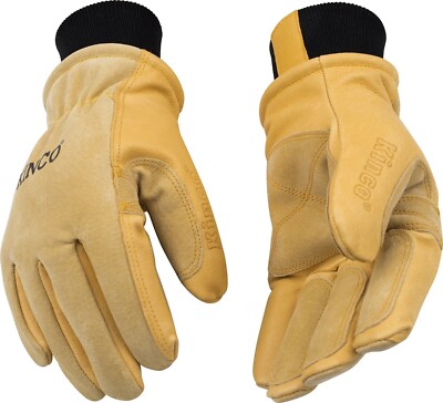 Kinco 901 Mens Ski Gloves Lined Suede Pigskin Winter Insulated Premium  Leather