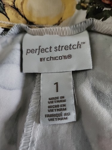 Chico's Compression Capri Pants Women's 1 US 8 Perfect Stretch Floral 31 x 20.5 - Picture 11 of 15