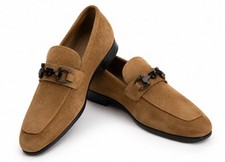 salvatore ferragamo brown men  s loafers
