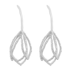 Flower Bud Earrings, Hollow Floral Petal Dangle Earrings for Women, Bohemian Flo