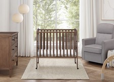 Lee Portable Folding Mini Crib with 1.5-Inch Mattress Greenguard Gold Certified