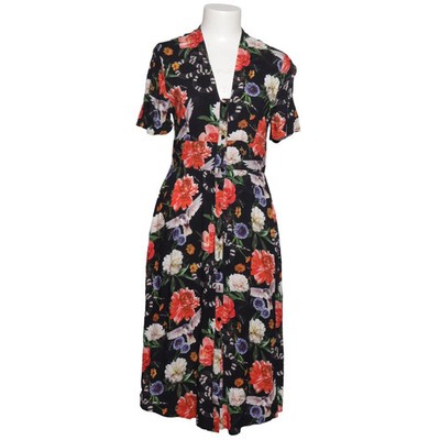 Tigha, Blusenkleid, Größe: S, Schwarz/Mehrfarbig, Blumen, Damen #ZCU