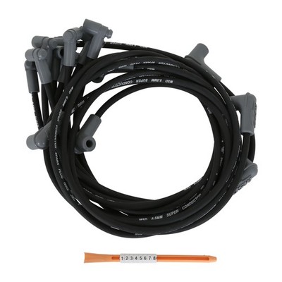 MSD 31763 Super Conductor Spark Plug Wire Set Black