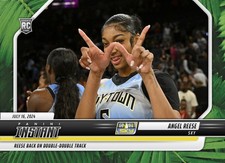 2024 Panini Instant WNBA 155 Sky ANGEL REESE w hand sign JUNGLE Parallel #/25 RC