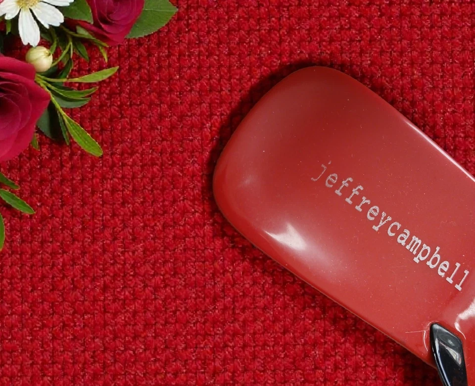 JEFFREY CAMPBELL "SUGERY JELLY" TANGA "NEGRO/ROJO LAZO TANGA SANDALIAS Foto 3 de 4