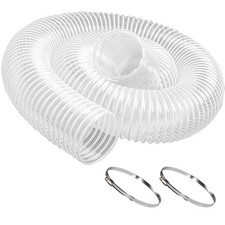 PVC Dust Collection Hose 6" x 5'- Heavy PVC Fume Collection Hose for Workshop...