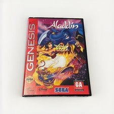 Sega Genesis Aladdin CIB Complete in Box Game Box Manual Tested And Working