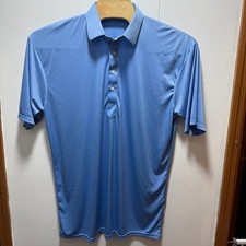 Collars  Co Mens Dress Collar Polo Shirt Light Blue Short Sleeve Mens Size 2XL