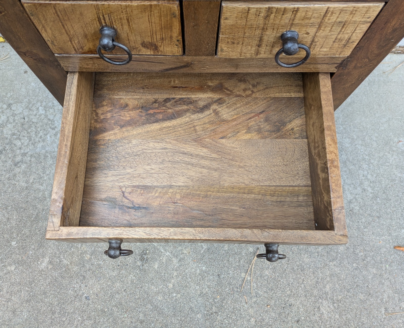 Vintage Rustic Farmhouse Asian Solid Wood Nightstand Table Chest of Drawers T23