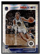 2019-20 Hoops Premium Stock #223 Jordan Poole Silver Pulsar RC Warriors