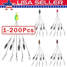 Umbrella Alabama Rig 4 Blades 5 Arms Alabama Rig Bass Fishing Lure Bait Tool Lot