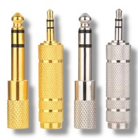 ✅ 4X Audioadapter 3,5Mm Stecker 6,35Mm Buchse Und 6,35Mm Stecker 3,5Mm Buchse ✅